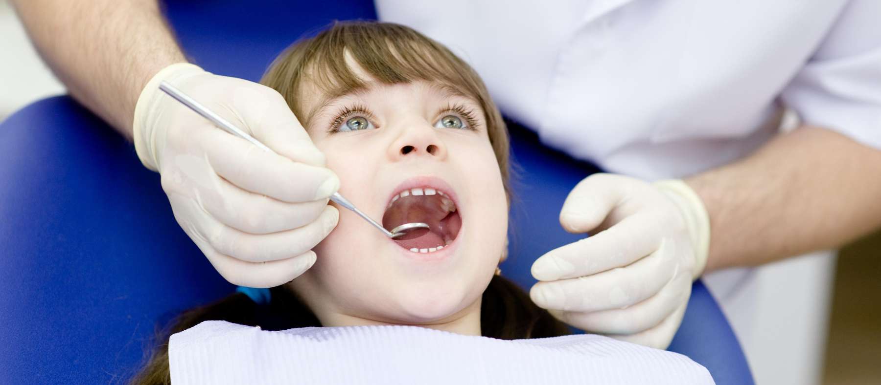 A child getting a dental checkup